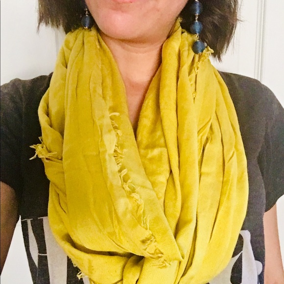 Cost Plus World Market Accessories - Chartreuse yellow infinity scarf.
